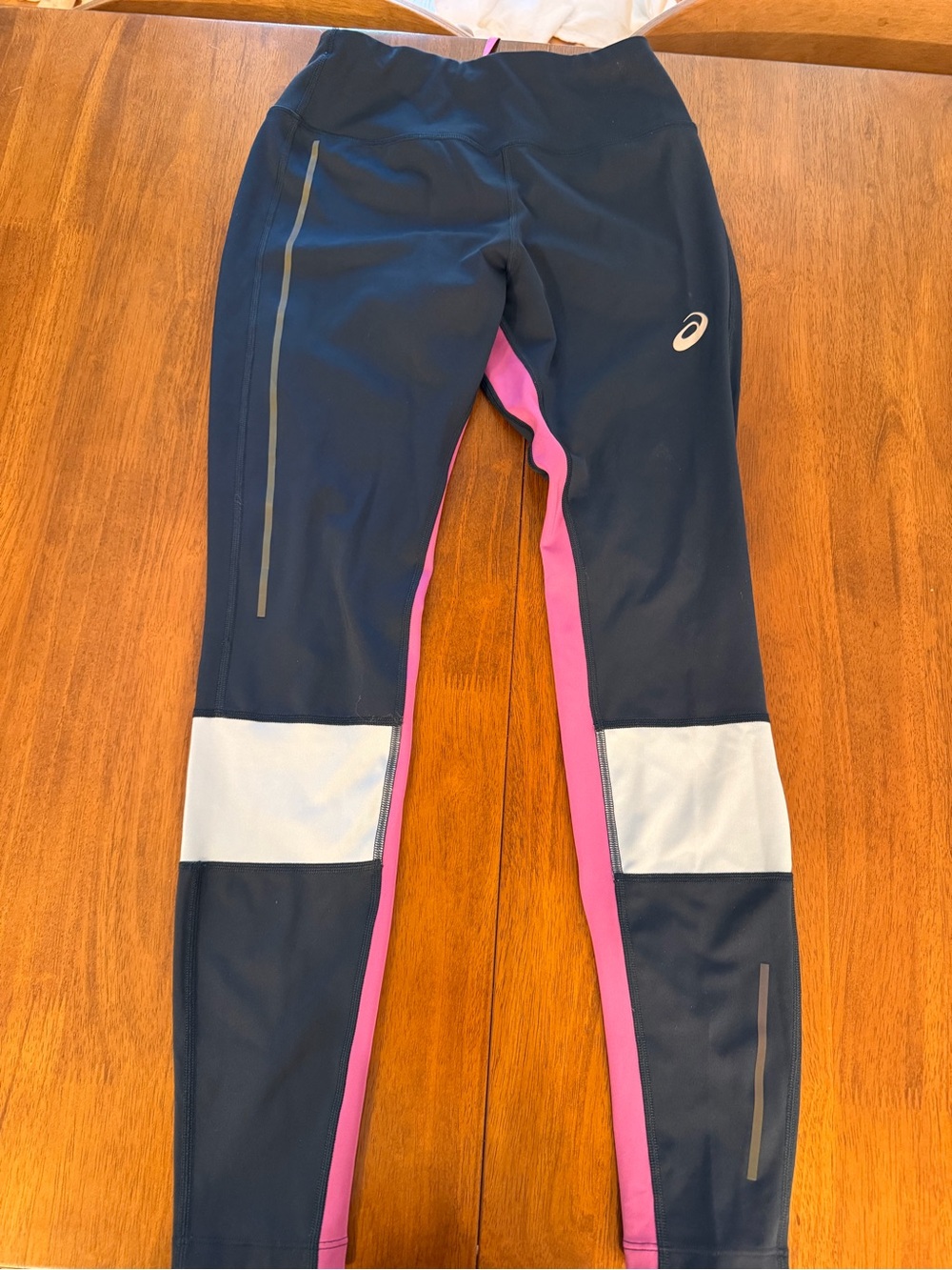 ASICS Navy and Pink Women's Active Shorts